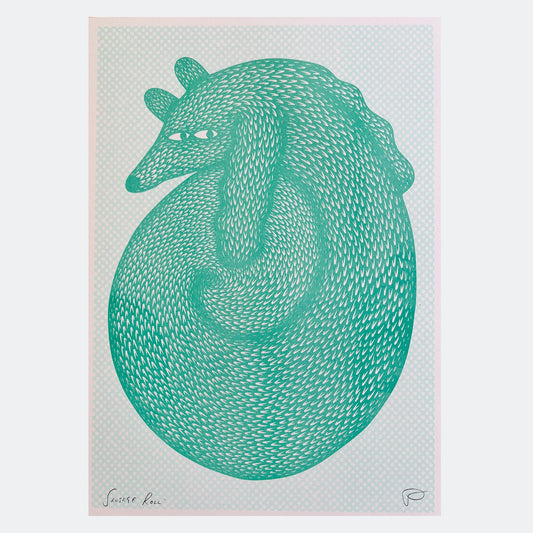 Sausage Roll Riso Print