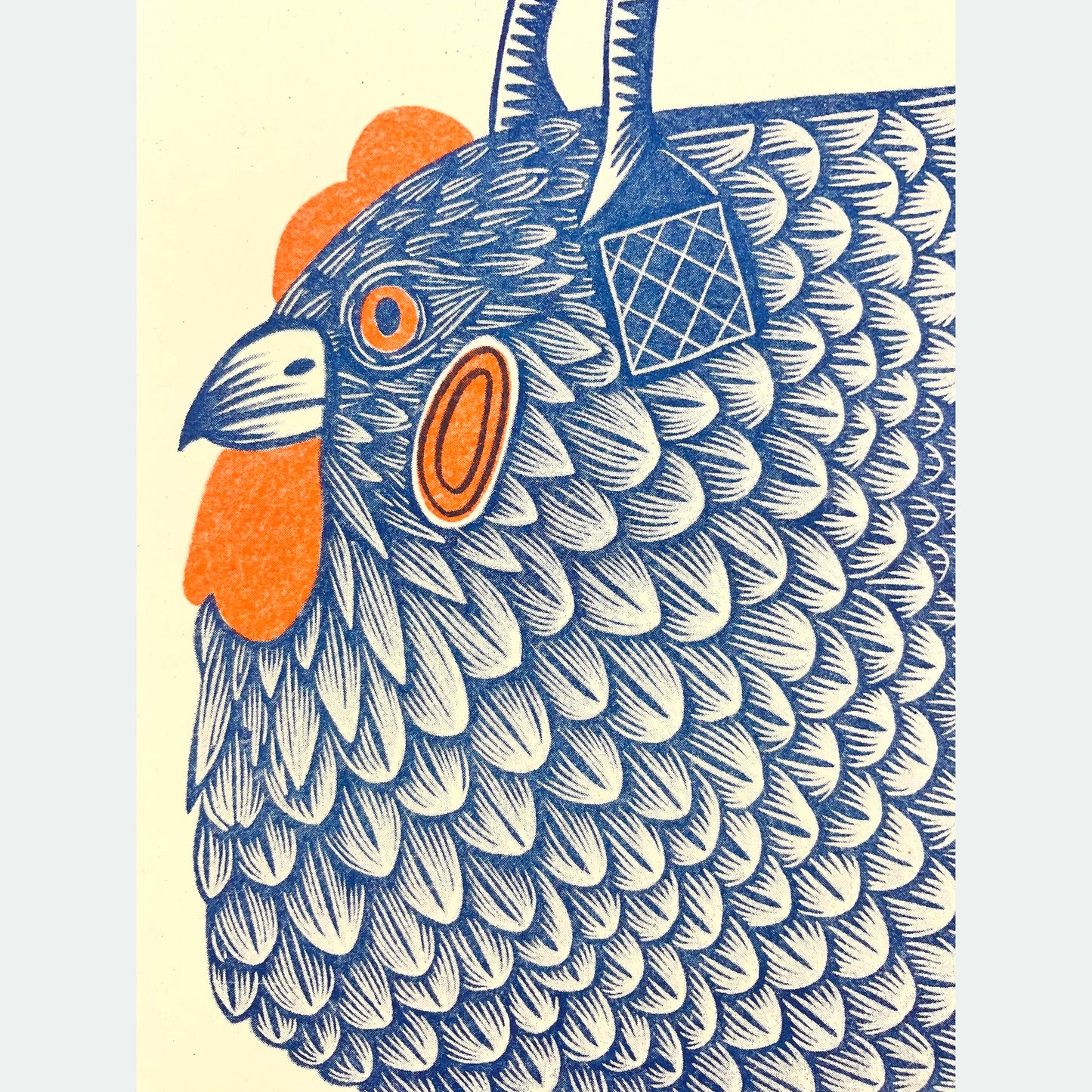 Chicken Bag Riso Print