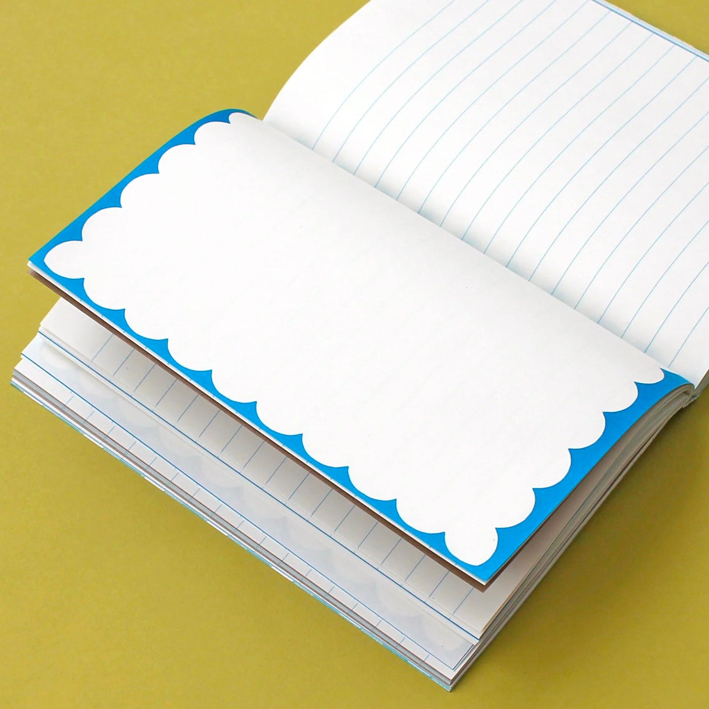 Hand Marbled Journal in Blue & Pink