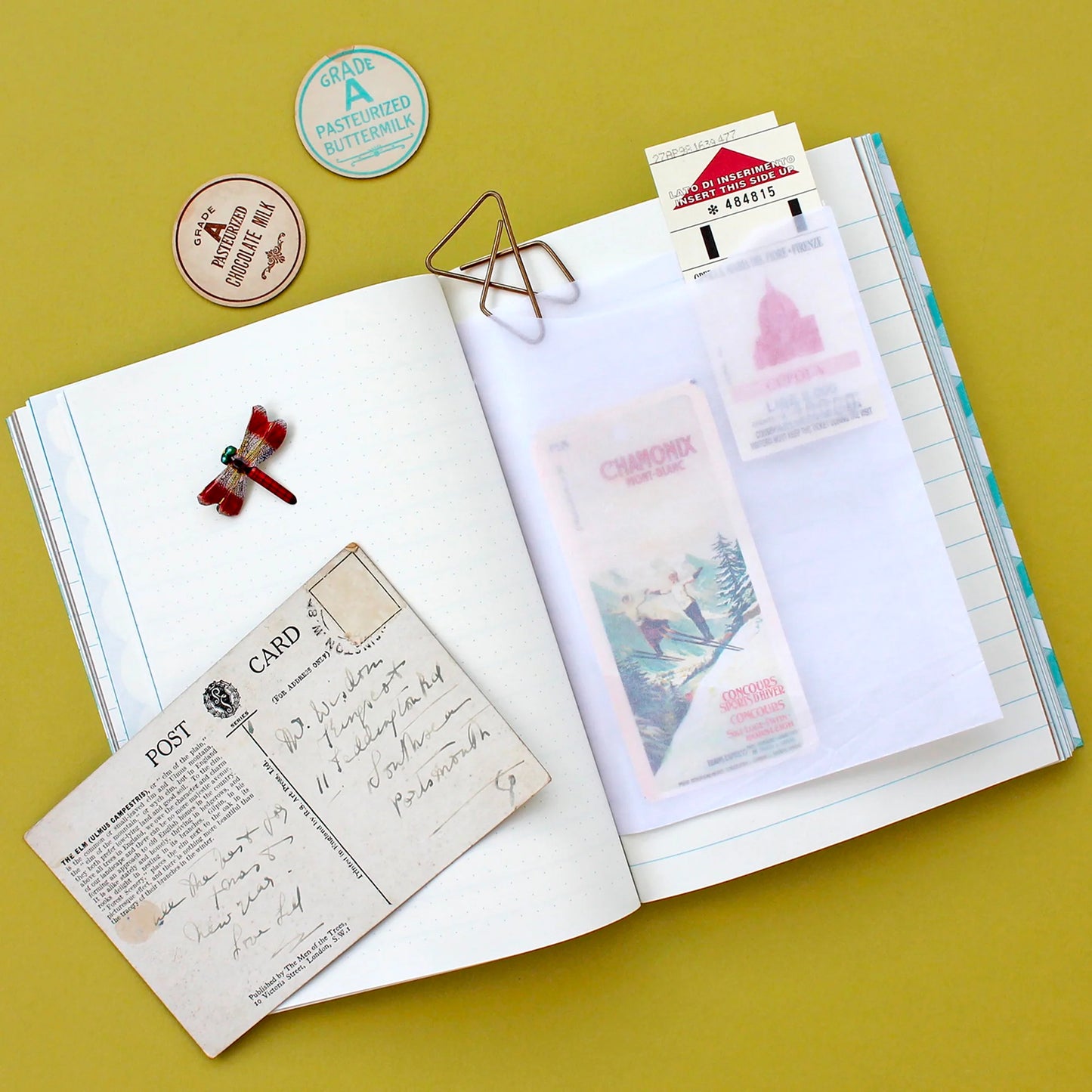 Hand Marbled Journal in Aqua