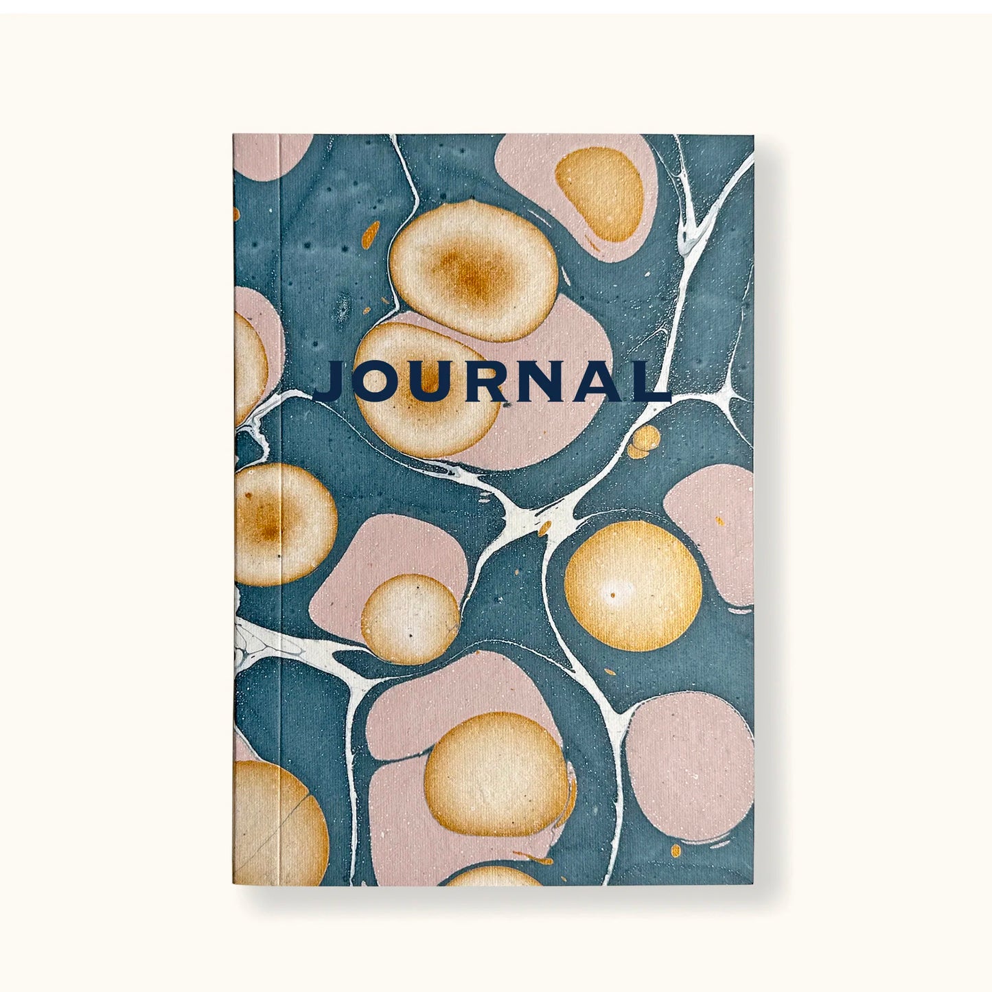 Hand Marbled Journal in Blue & Pink