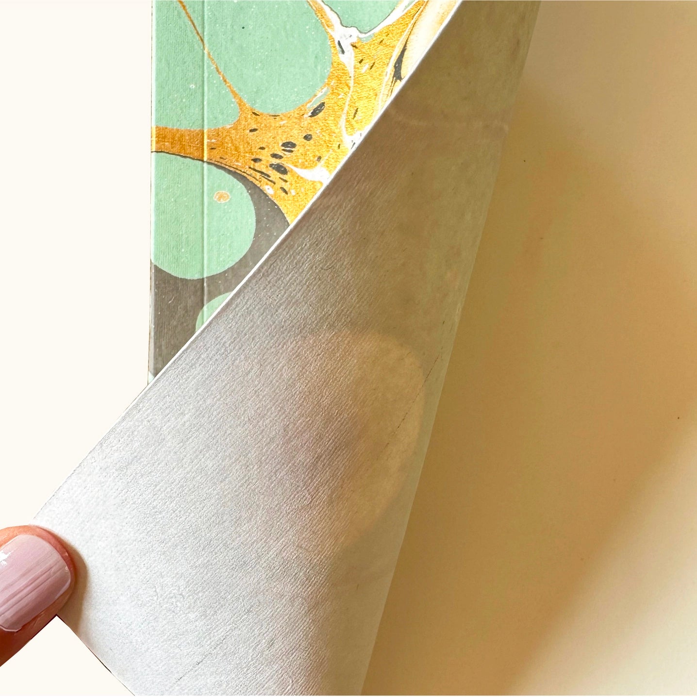 Hand Marbled Journal in Aqua