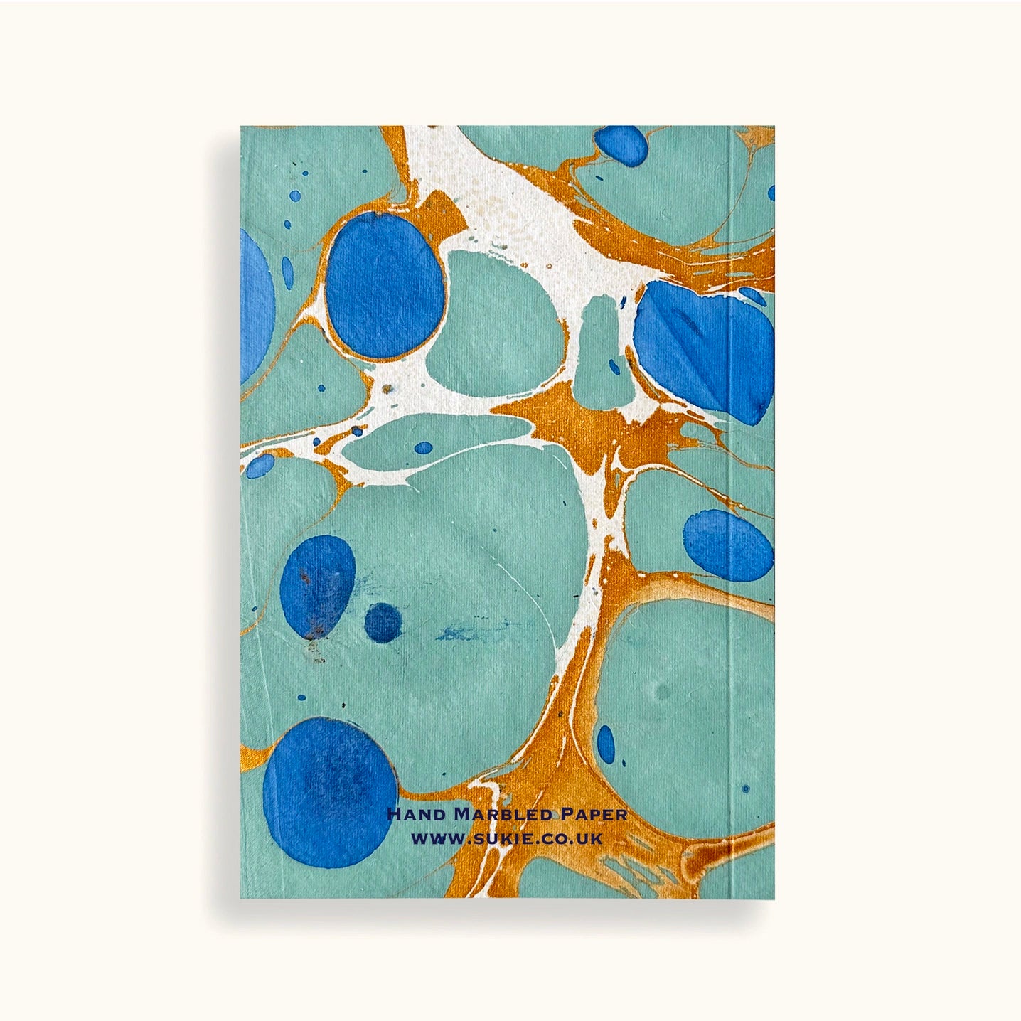 Hand Marbled Notebook in Royal Blue