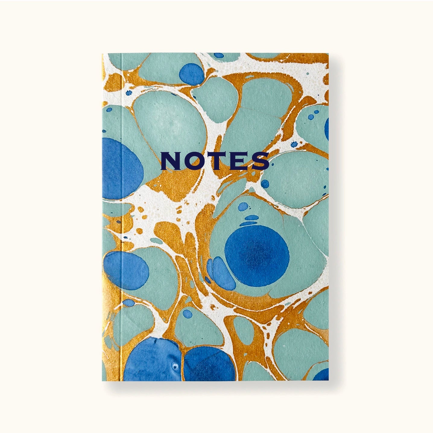 Hand Marbled Notebook in Royal Blue