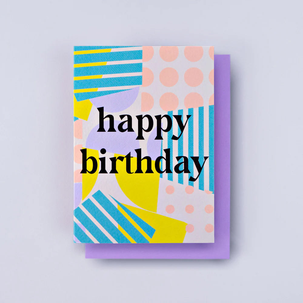 Spots + Stripes Birthday Card