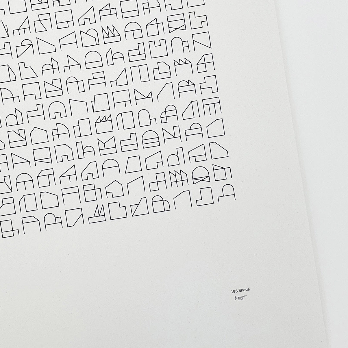 196 Sheds Screenprint