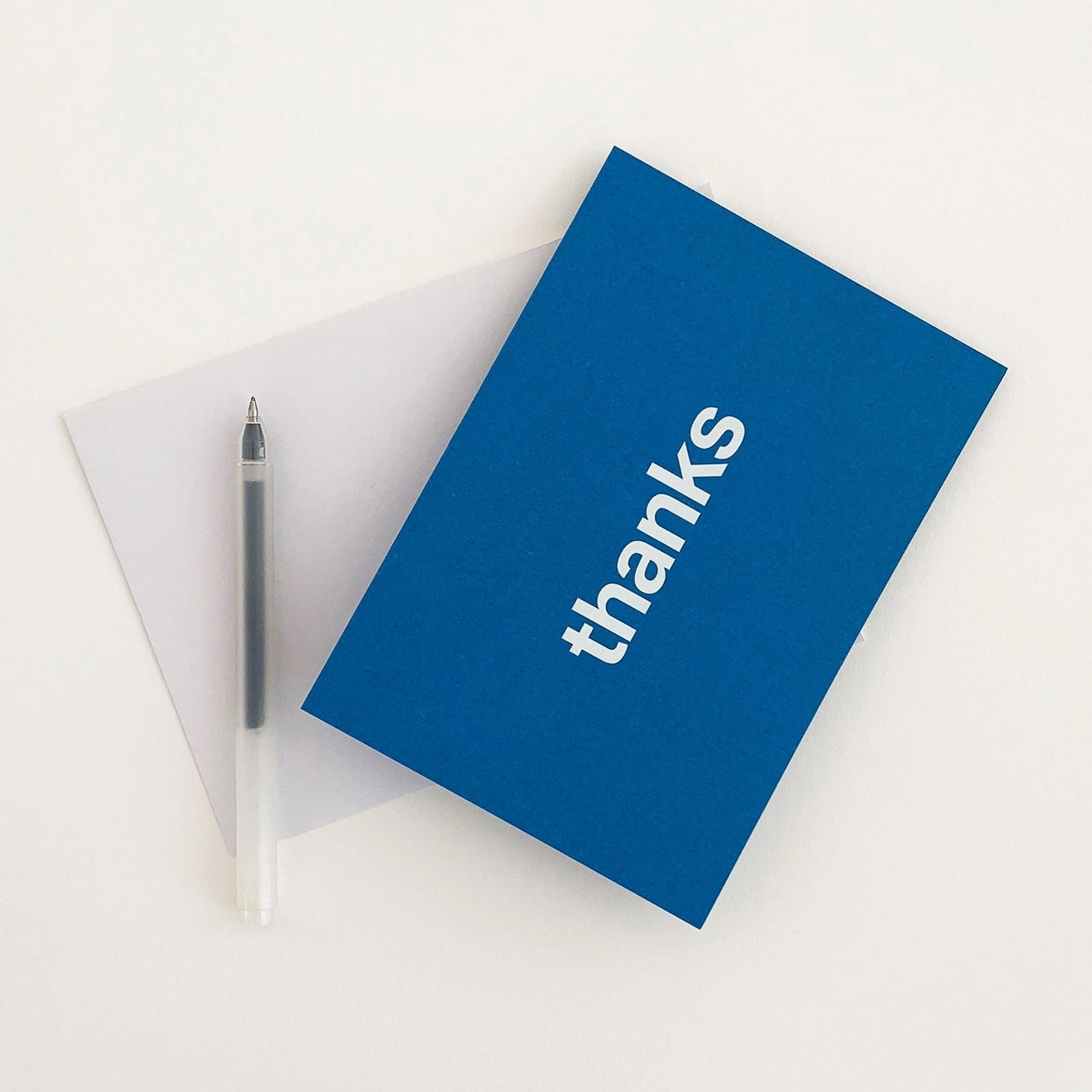 Thanks Typographic Foiled Greetings Card