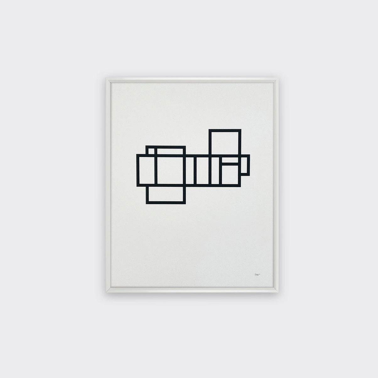 Modernist 2, Minimal Monochrome Art Print