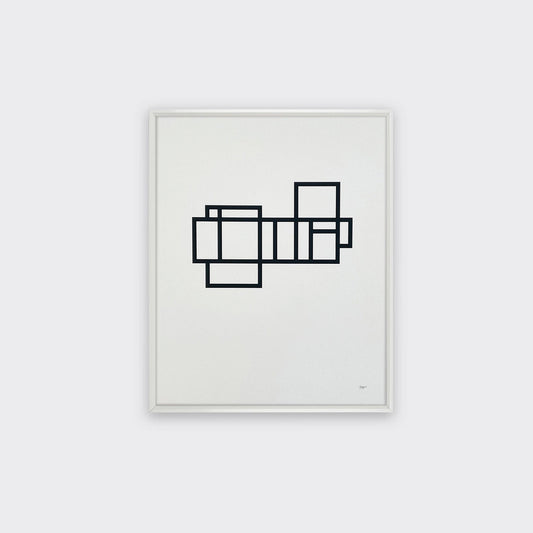 Modernist 2, Minimal Monochrome Art Print