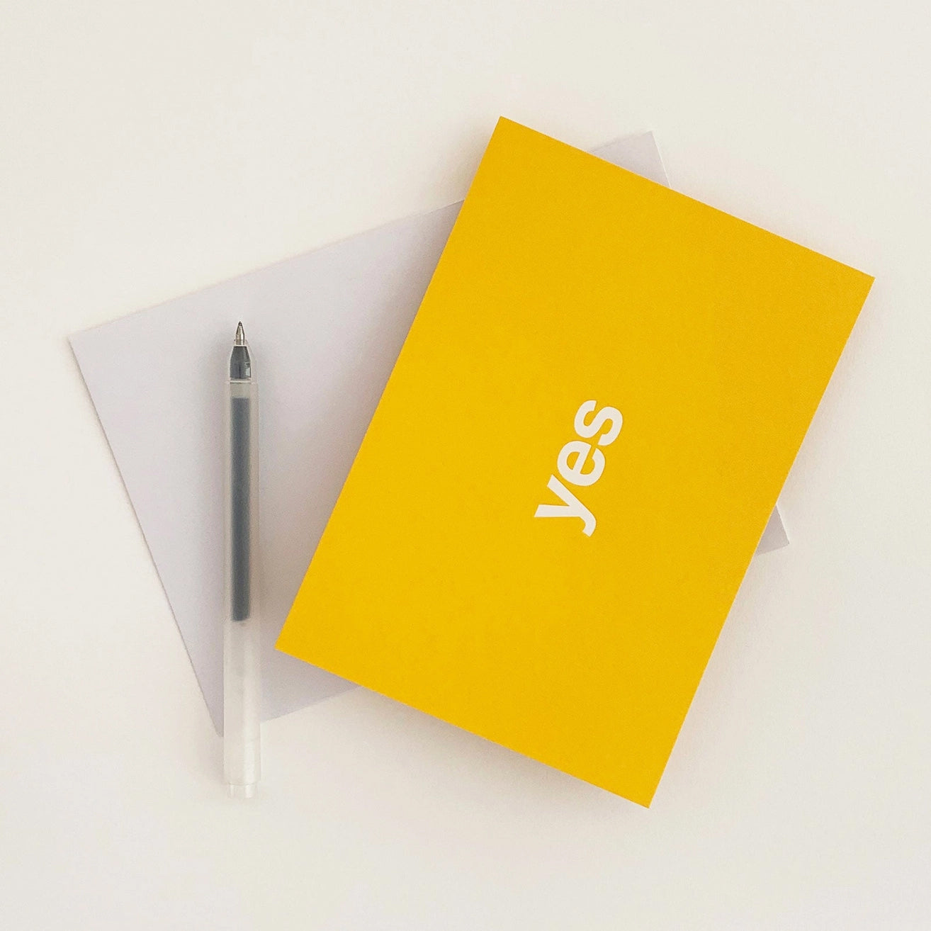 Yes Typographic Foiled Greetings Card