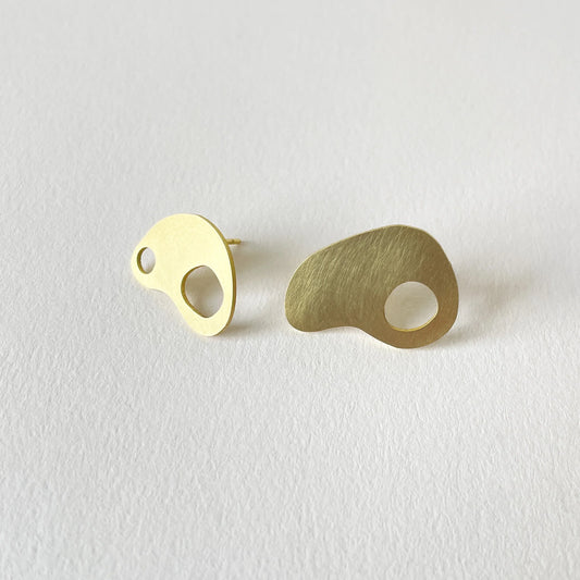 Adder Earrings in Brass