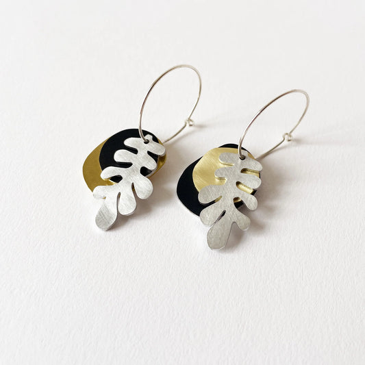 Fern Earrings in Black