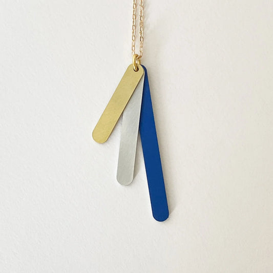 Capsule Drop Necklace Cobalt