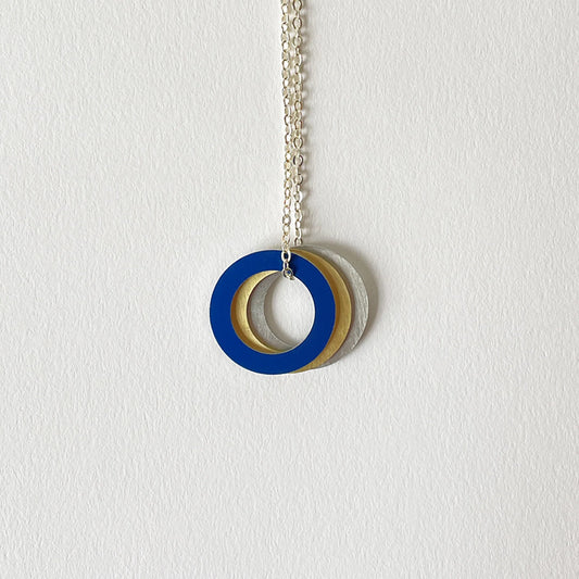 Hoop Necklace Cobalt