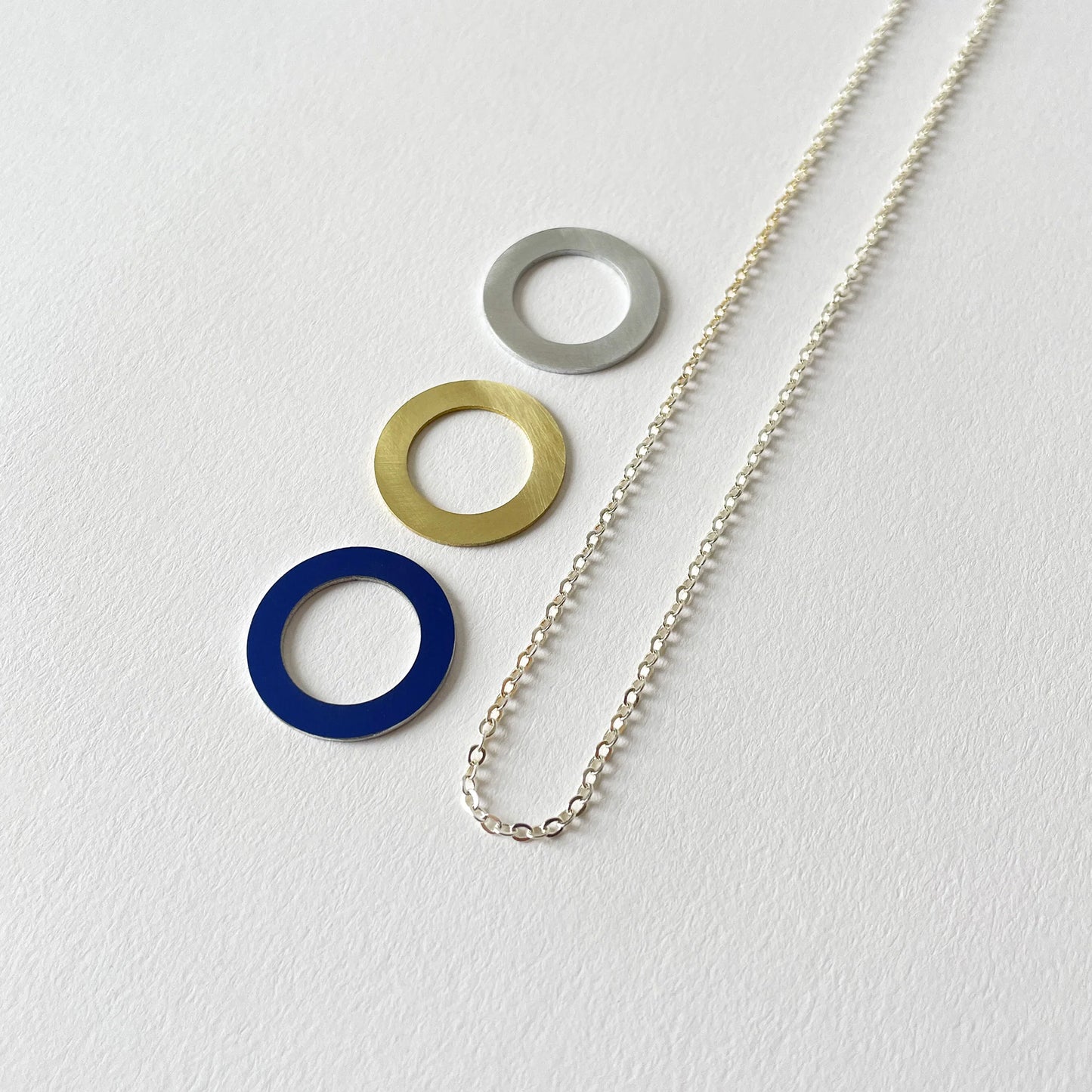 Hoop Necklace Cobalt