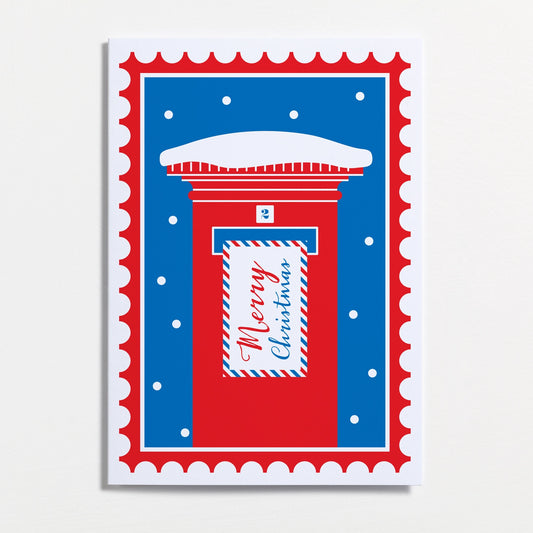 Merry Christmas Post Box Greetings Card
