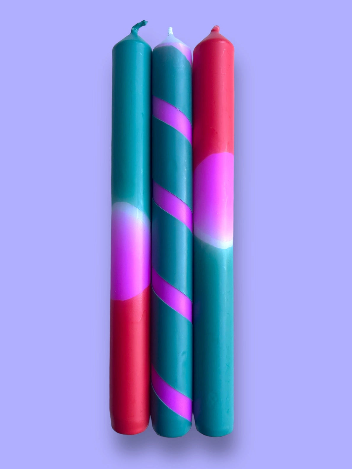 Tropical Fiesta - Dip Dye Dinner Candle Trio