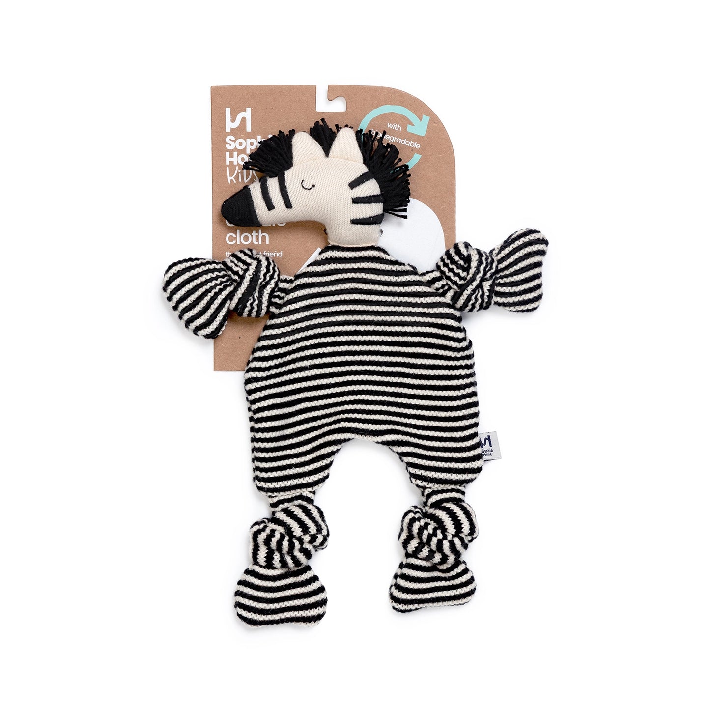 Cotton Knit Baby Comforter Cuddle Cloth - Zebra