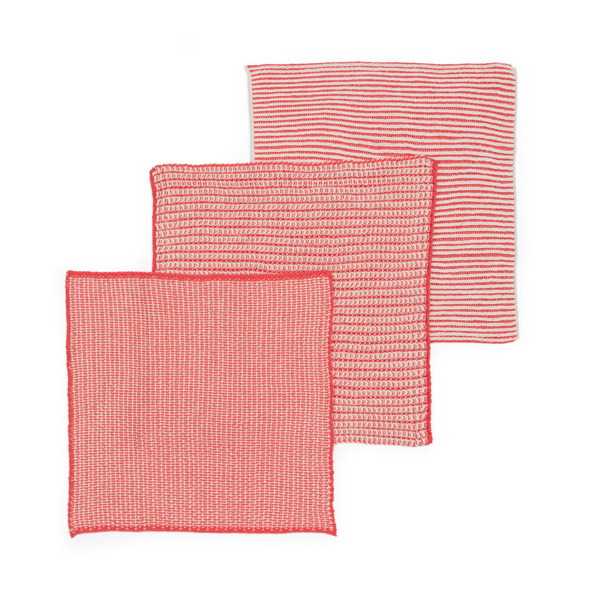 Reusable & Eco-Friendly Cotton Dishcloths: Textured Red