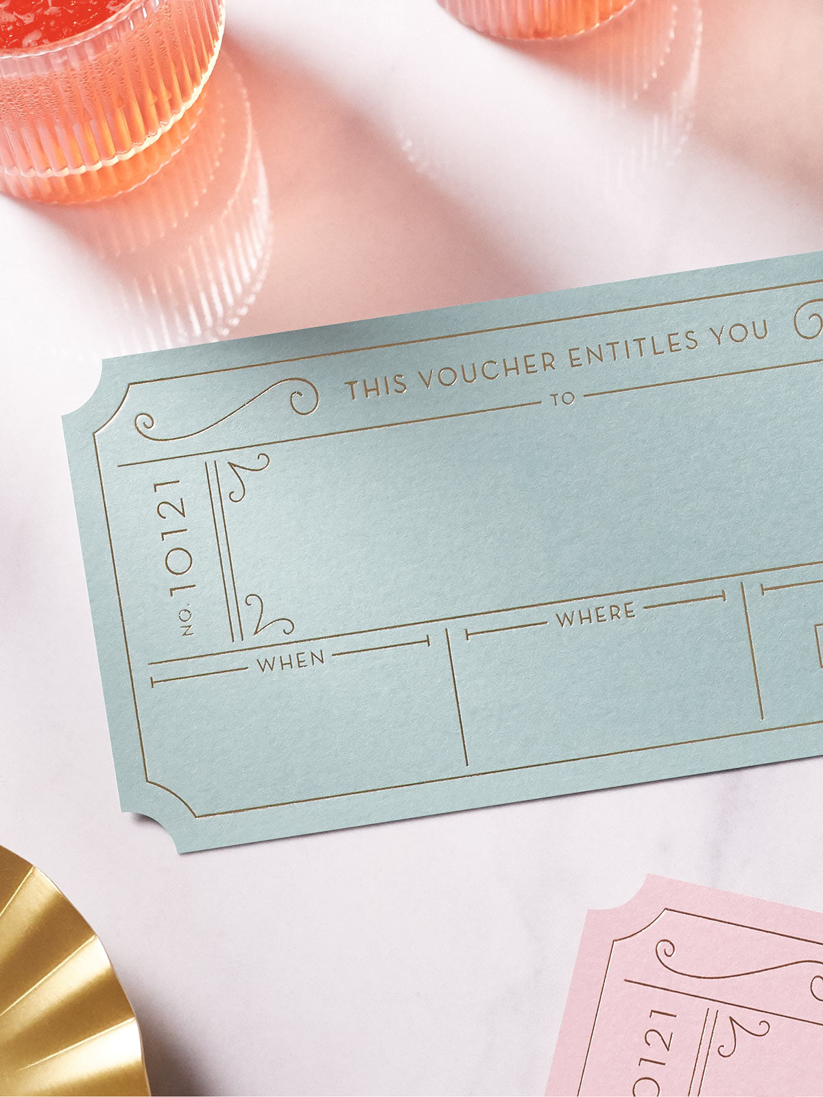 Golden Tickets in Avocado Green