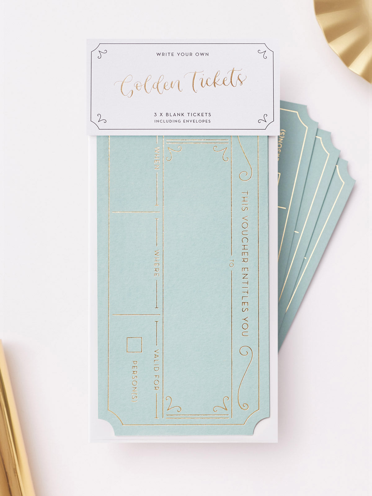 Golden Tickets in Avocado Green