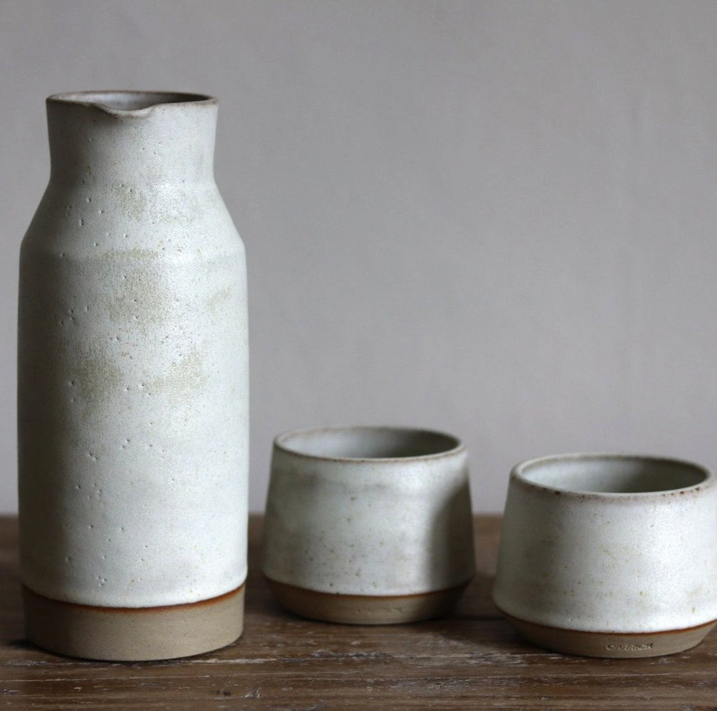 Chalk Stoneware Carafe Set