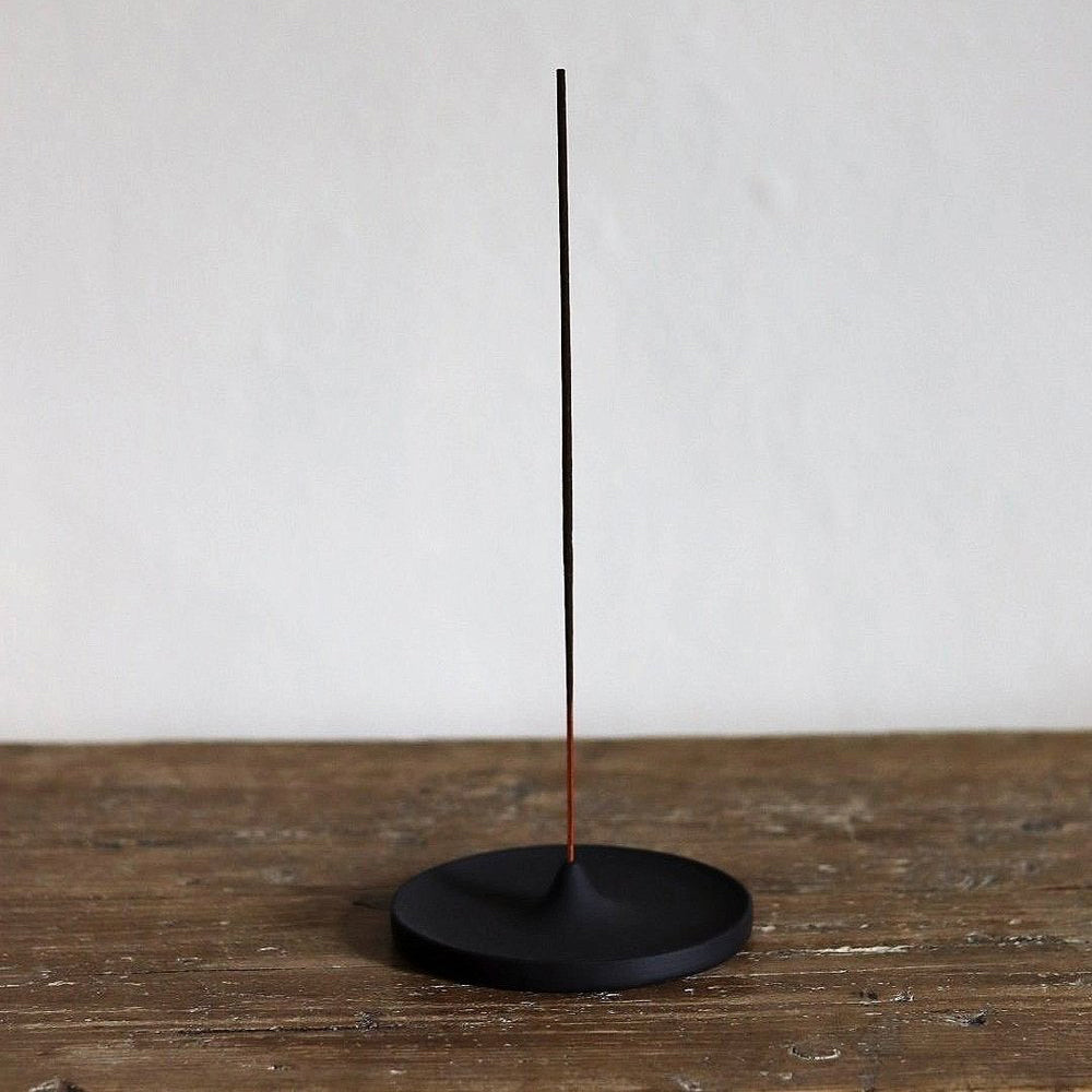 Black Stoneware Incense Holder