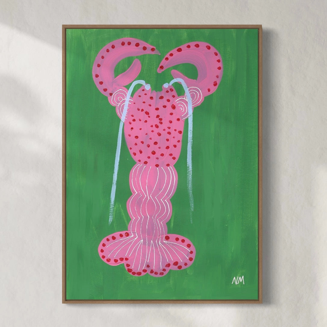 Pink Lobster A3 Print