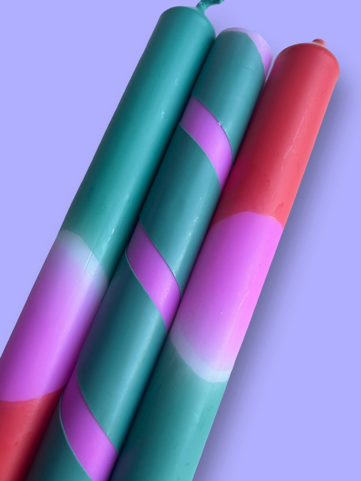 Tropical Fiesta - Dip Dye Dinner Candle Trio