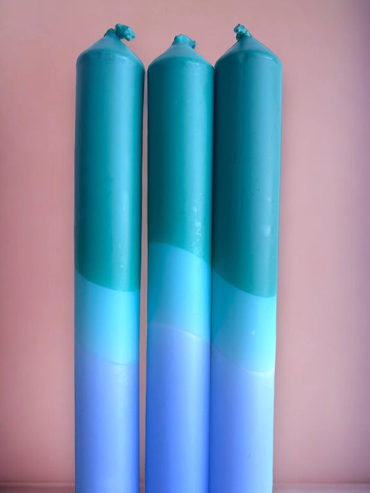 Sage Serenity - Dip Dye Dinner Candle Trio