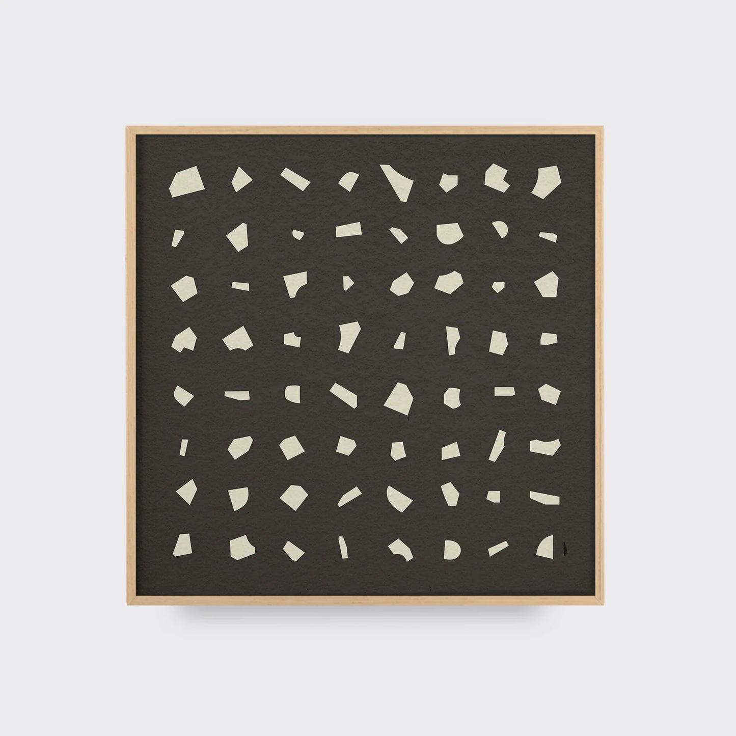 Fraction Print Charcoal 30 x 30 cm