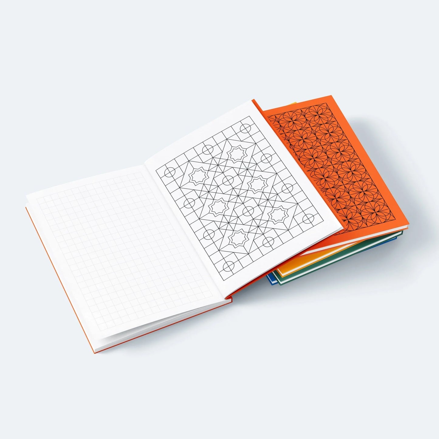 Geo Series Emerald Hybrid Bullet Journal Colouring In Pages