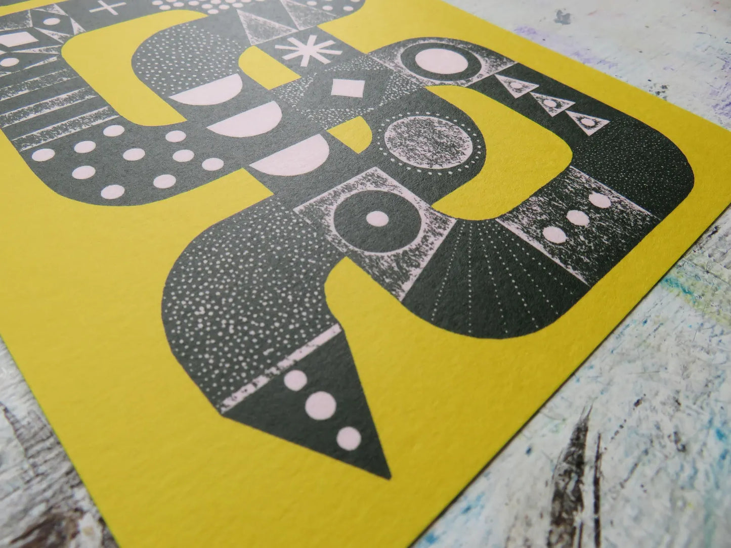 Yellow Snake A5 Art print