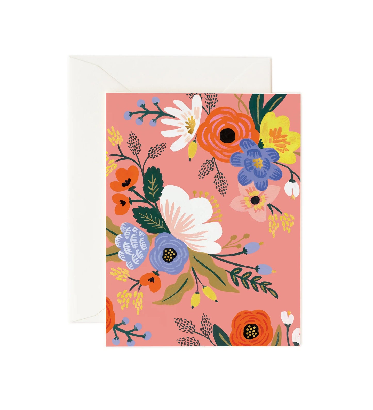Lively Floral Pink Greeting Card