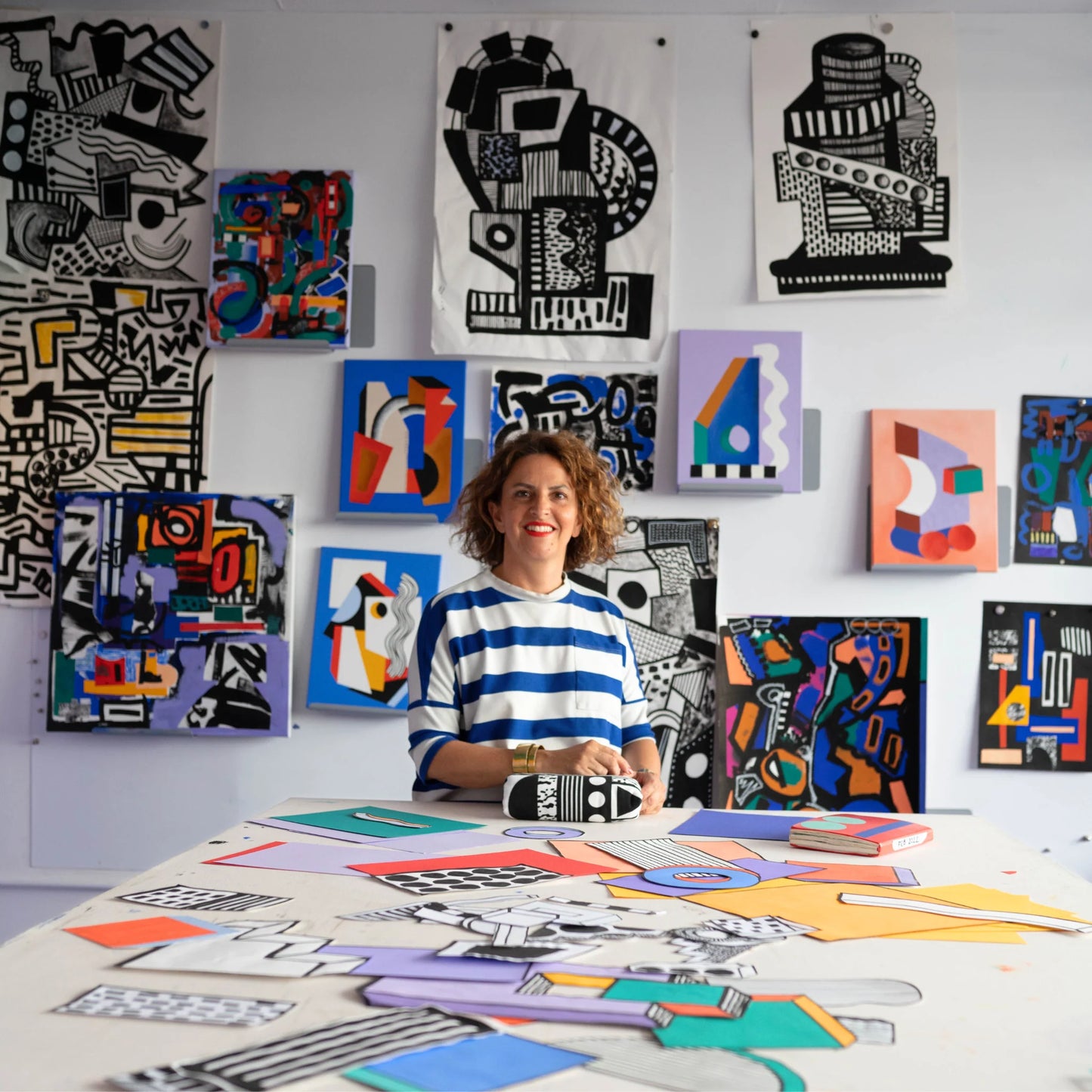 Camille Walala Studio 'Shapes' Muslin - XL Sensory Muslin Square