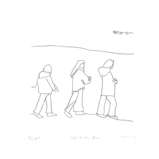 Off to the Pier Screen Print