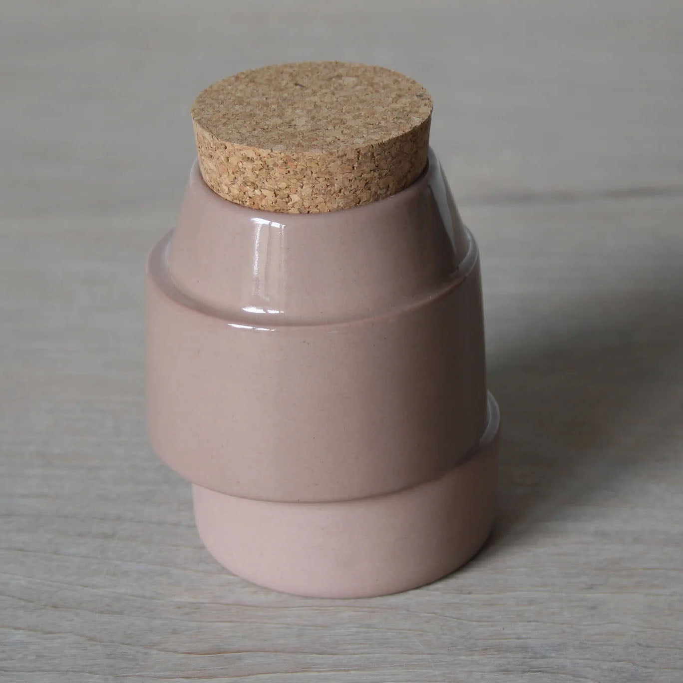 Off Centre Corked Storage Jar