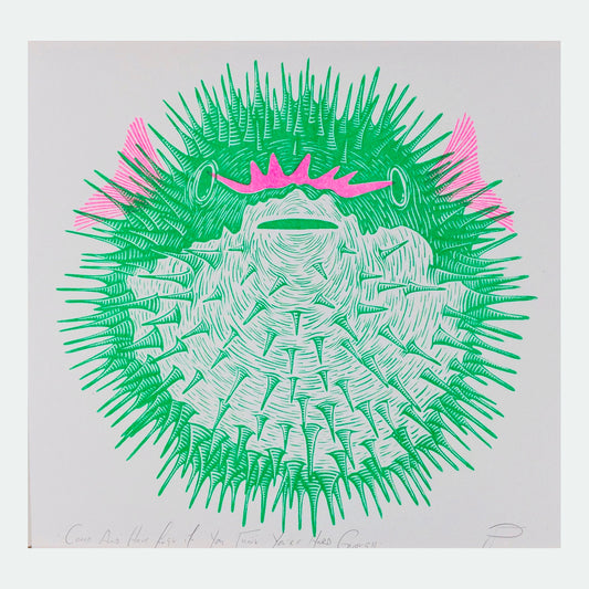 Come And Have Fugu If You Think You’re Hard Enough Riso Print