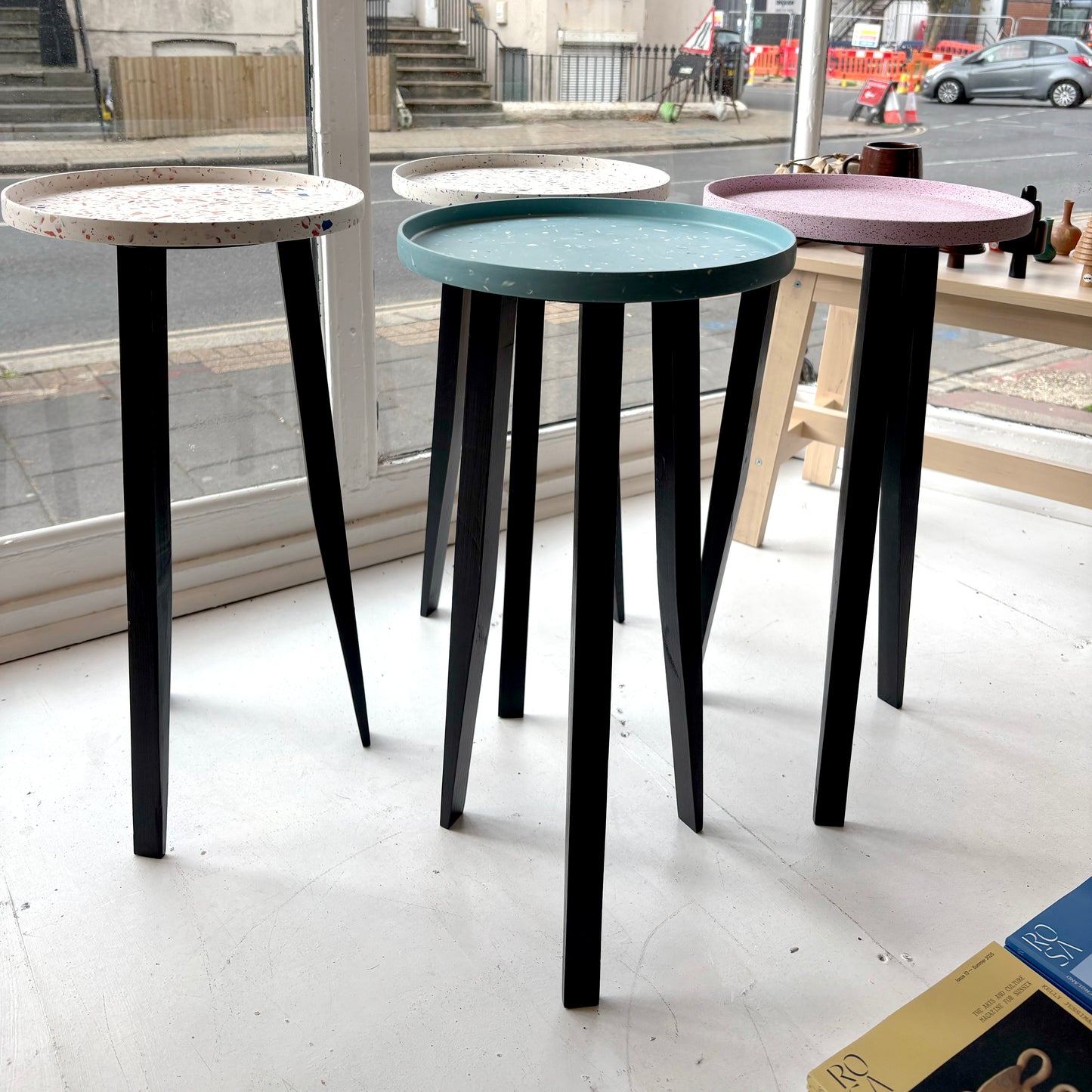 Jesmonite Lipped Side Table