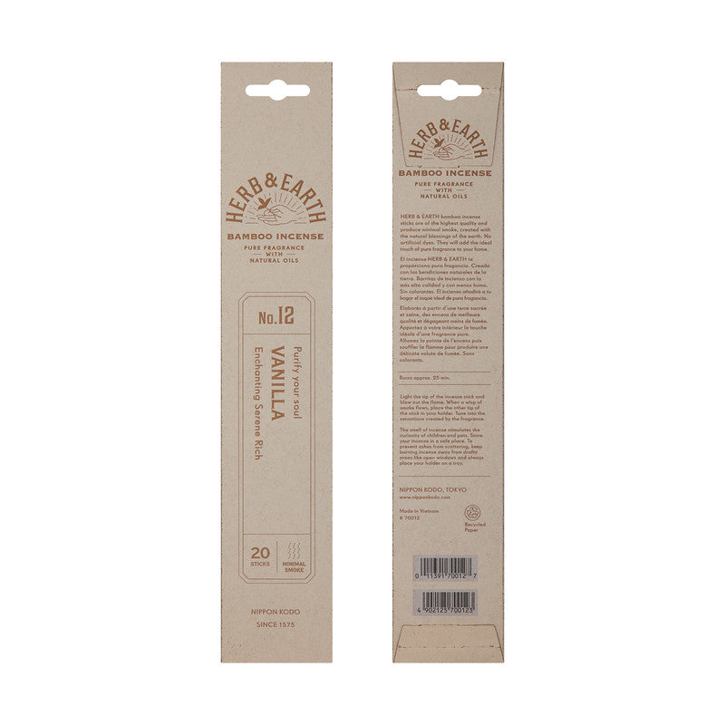 Herb & Earth Bamboo Incense Vanilla