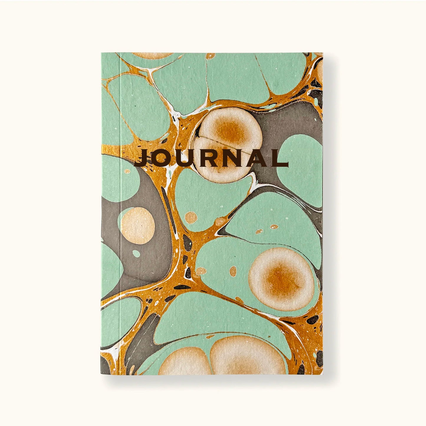 Hand Marbled Journal in Aqua