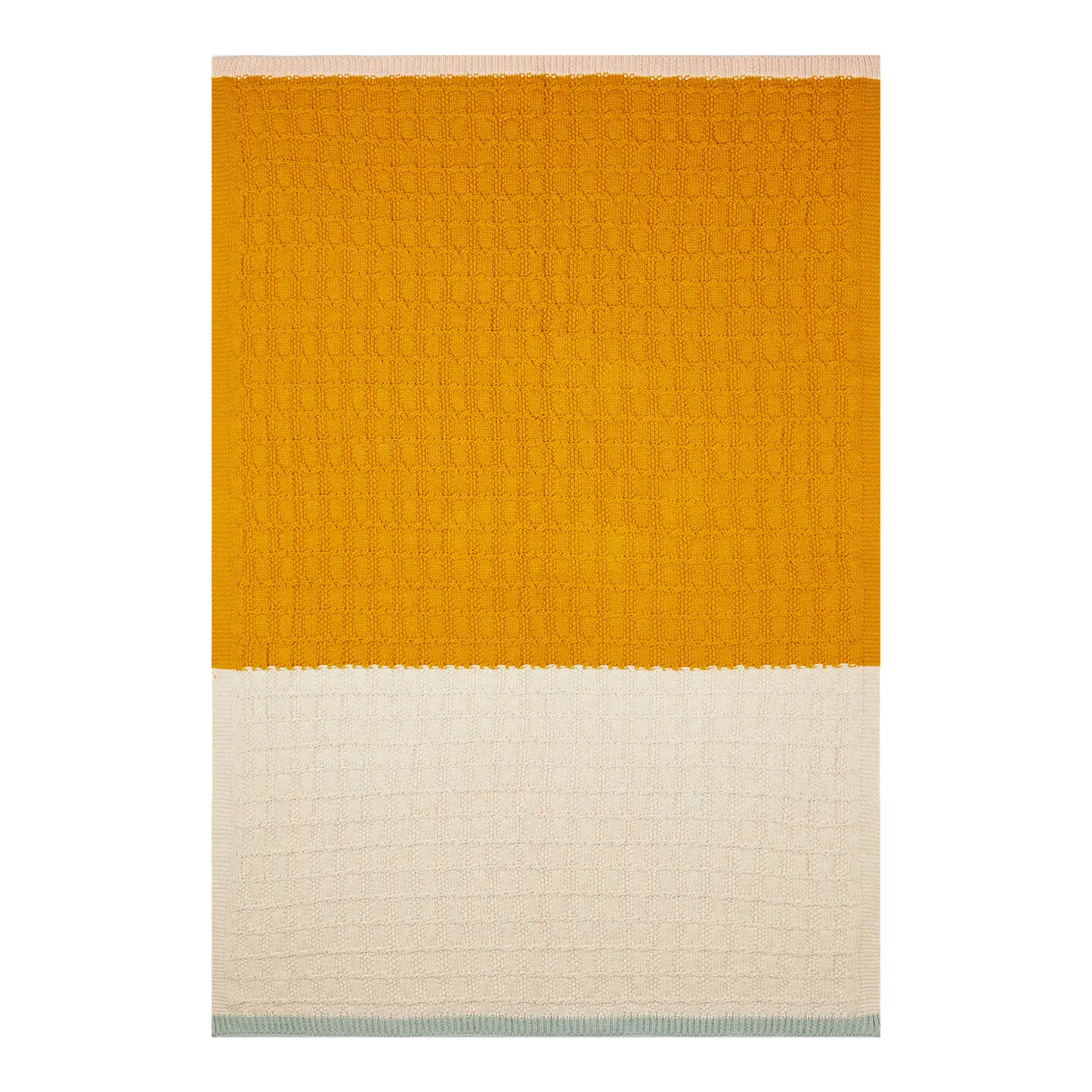 Stroller Baby Blanket in Citrus and Cream