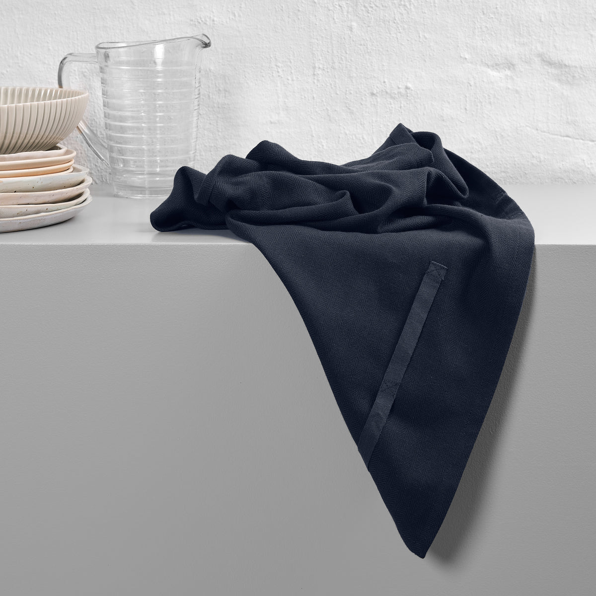 Organic Cotton Kitchen Towel in Dark Blue