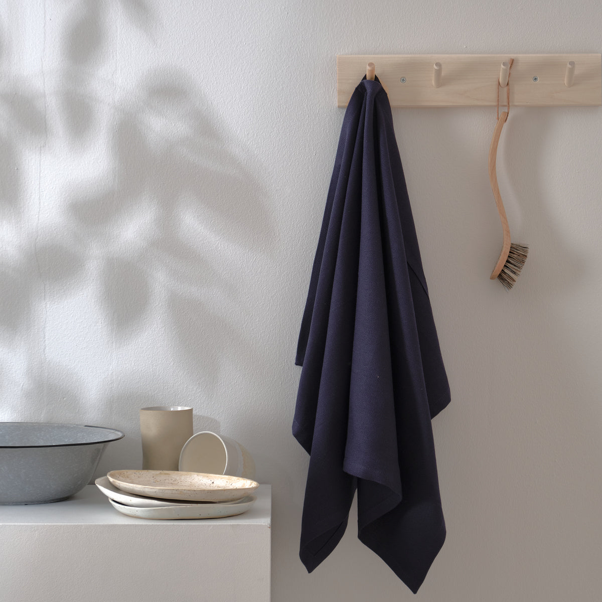Organic Cotton Kitchen Towel in Dark Blue