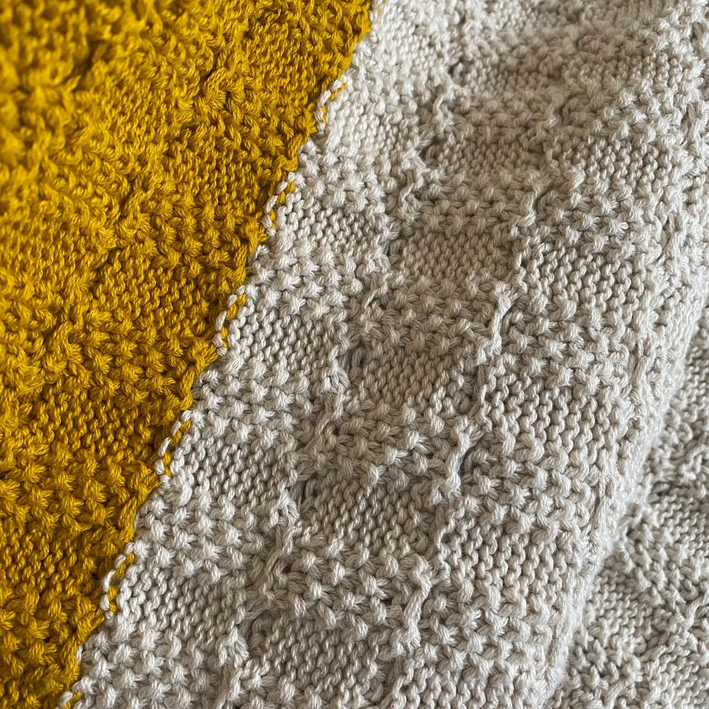 Stroller Baby Blanket in Citrus and Cream