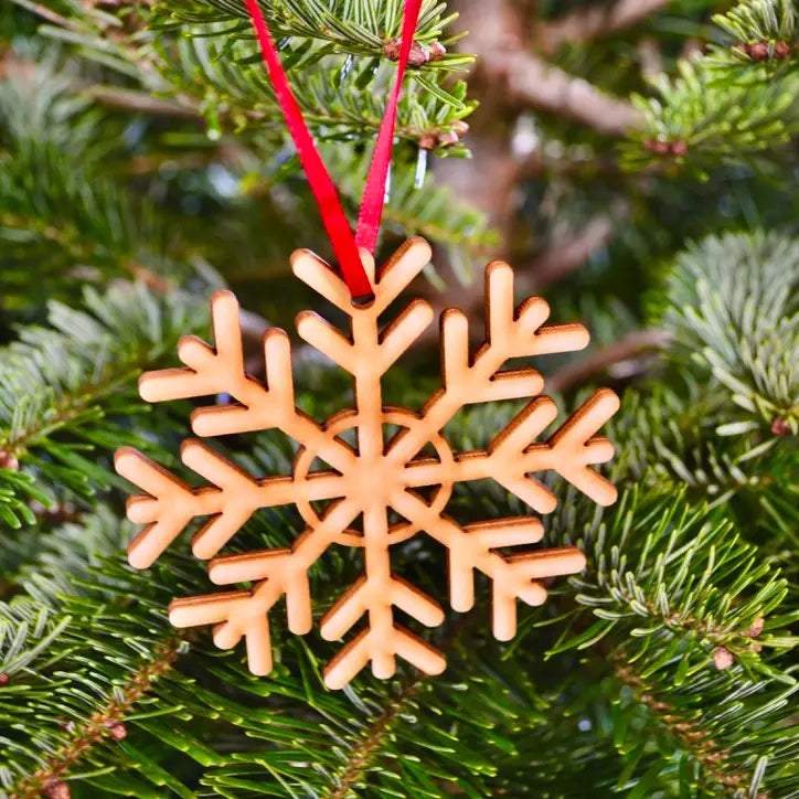 Eco Friendly Wood Decoration - Snowflake