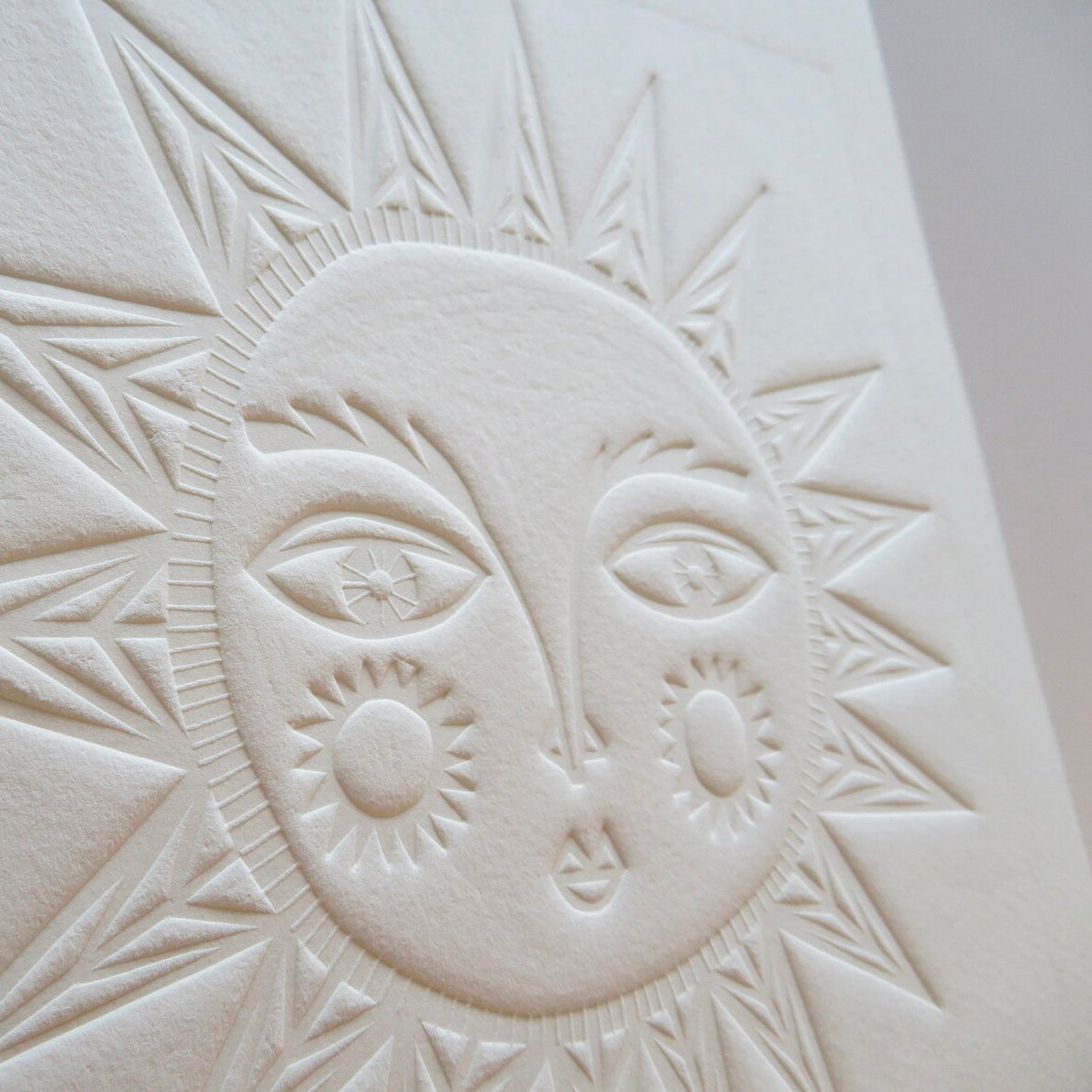 Sun Embossed Print