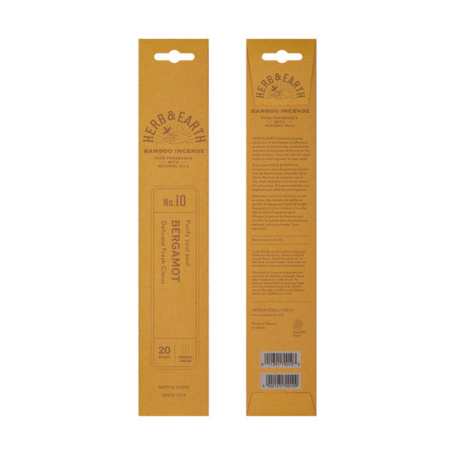 Herb & Earth Bamboo Incense Bergamot