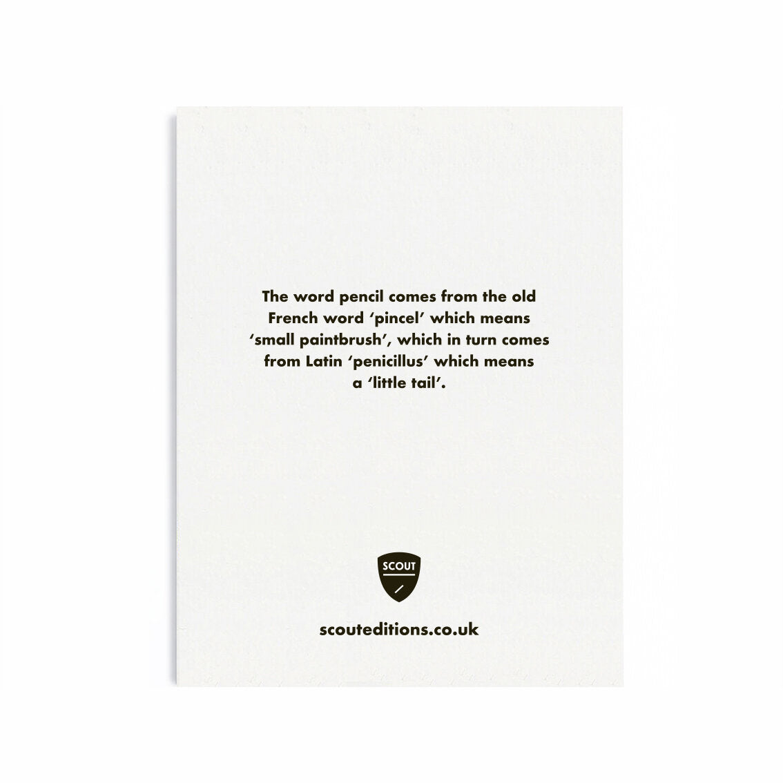 Yellow Pencil Mini Card