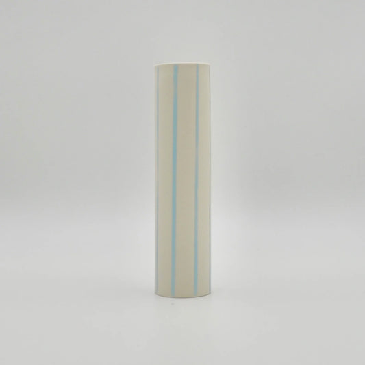 Striped Stem Vase with Blue Stripes